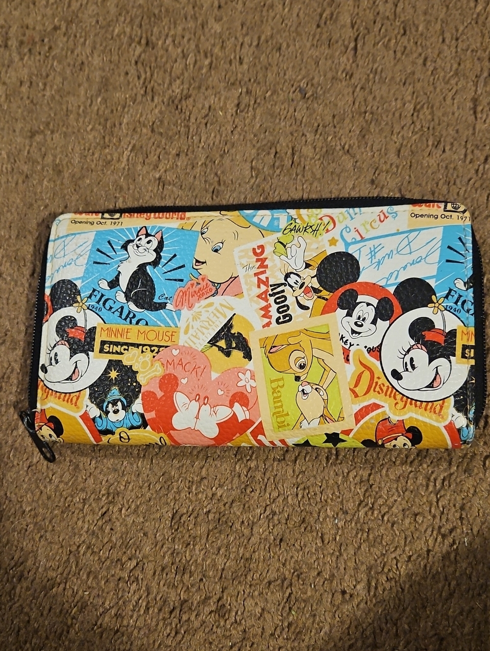 Disney Parks Collage Zip-Around Wallet